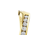 Yellow gold Channel-Set Round Diamond Contour Band_7