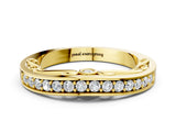 Yellow gold Channel Set Round Diamond Contoured Band_4