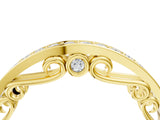Yellow gold Channel Set Round Diamond Contoured Band_8
