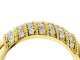 Yellow gold Channel Set Round Diamond Dome Band_26