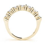 Yellow gold Channel Set Round Diamond Eternity Band with Bar Prong Setting 1