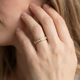 Yellow gold Channel-Set Round Diamond Eternity Band with Shared Prong Setting_22