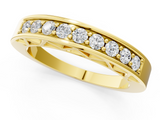 Yellow gold Channel-Set Round Diamond Eternity Band with Shared Prong Setting_5