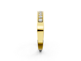 Yellow gold Channel-Set Round Diamond Eternity Band with Shared Prong Setting_6