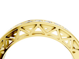 Yellow gold Channel-Set Round Diamond Eternity Band with Shared Prong Setting_8