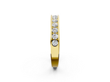 Yellow gold Channel Set Round Diamond Eternity Band_81
