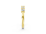 Yellow gold Channel-Set Round Diamond Five-Stone Band_6