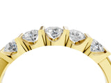 Yellow gold Channel-Set Round Diamond Five-Stone Band_8
