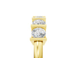 Yellow gold Channel-Set Round Diamond Five-Stone Band_9
