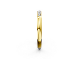 14K Yellow Gold Channel Set Round Diamond Flat Band