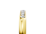 Yellow gold Channel Set Round Diamond Flat Band_9
