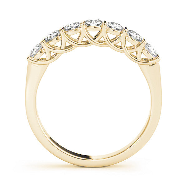 Yellow gold Channel-Set Round Diamond Half-Eternity Band 1