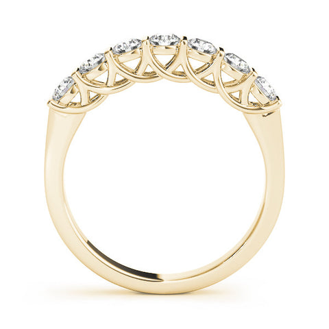 Yellow gold Channel-Set Round Diamond Half-Eternity Band 1