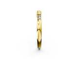 Yellow gold Channel Set Round Diamond Half-Eternity Band with Bar Prong Setting_4