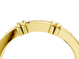 Yellow gold Channel Set Round Diamond Half-Eternity Band with Bar Prong Setting_6