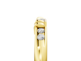 Yellow gold Channel Set Round Diamond Half-Eternity Band with Bar Prong Setting_7