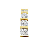 Yellow gold Channel Set Round Diamond Half Eternity Band with Bar Prong Setting_9