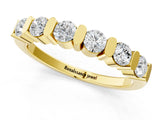 Yellow gold Channel Set Round Diamond Half Eternity Band_3