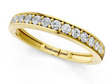 Yellow gold Channel-Set Round Diamond Half Eternity Band_3