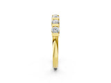 Yellow gold Channel Set Round Diamond Half Eternity Band_4