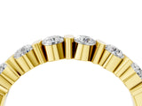 Yellow gold Channel Set Round Diamond Half Eternity Band_6