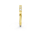 Yellow gold Channel-Set Round Diamond Half-Eternity Band_6