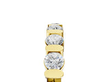 Yellow gold Channel Set Round Diamond Half Eternity Band_7