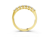 Yellow gold Channel-Set Round Diamond Half-Eternity Band_7
