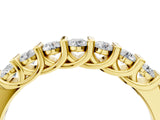Yellow gold Channel-Set Round Diamond Half-Eternity Band_8