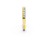 Yellow gold Channel Set Round Diamond Milgrain Edge Eternity Band_6