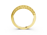 Yellow gold Channel Set Round Diamond Milgrain Edge Eternity Band_7