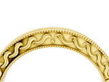 Yellow gold Channel Set Round Diamond Milgrain Edge Eternity Band_8