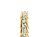 Yellow gold Channel Set Round Diamond Milgrain Edge Eternity Band_9