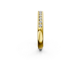Yellow gold Channel Set Round Diamond Milgrain Edge Wedding Band_6