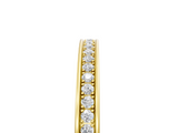 Yellow gold Channel Set Round Diamond Milgrain Engraved Band_9