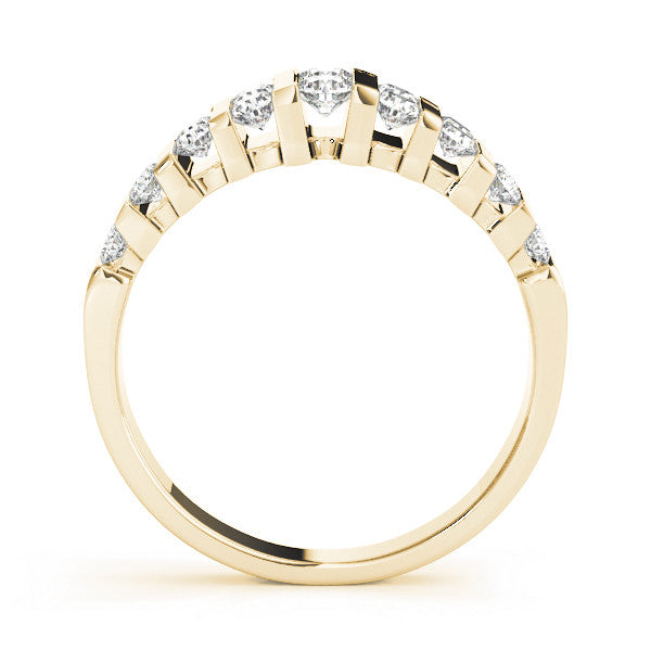 Yellow gold Channel-Set Round Diamond Multi-Row Band 1