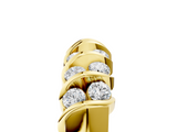 Yellow gold Channel Set Round Diamond Multi-Row Band_7