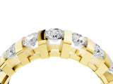 Yellow gold Channel-Set Round Diamond Multi-Row Band_8
