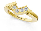 Yellow gold Channel-Set Round Diamond Twist Band_5