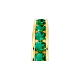 Yellow gold Channel Set Round Emerald Eternity Band_11