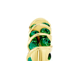 Yellow gold Channel Set Round Emerald Multi-Row Band_11