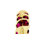 Yellow gold Channel Set Round Garnet Multi-Row Band_11