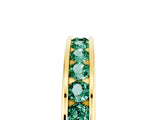Yellow gold Channel Set Round Green Sapphire Eternity Band_11