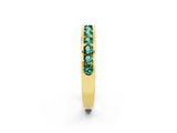 Yellow gold Channel Set Round Green Sapphire Eternity Band_8