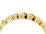 Yellow gold Channel Set Round Moissanite Anniversary Band with Vertical Prongs_10