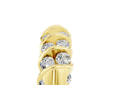 Yellow gold Channel Set Round Moissanite Multi-Row Band_11