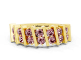 Yellow gold Channel Set Round Morganite Anniversary Band with Vertical Prongs_6