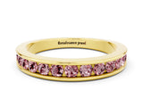 Yellow gold Channel Set Round Morganite Eternity Band_6