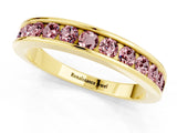 Yellow gold Channel Set Round Morganite Eternity Band_7