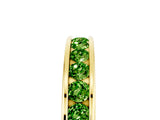Yellow gold Channel Set Round Peridot Eternity Band_11